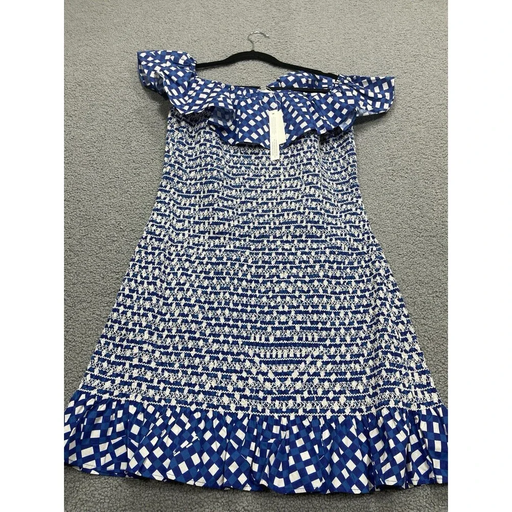 Anthropologie Corey Lynn Calter Mini Dress Off-The-Shoulder Smocked Size XL NWT