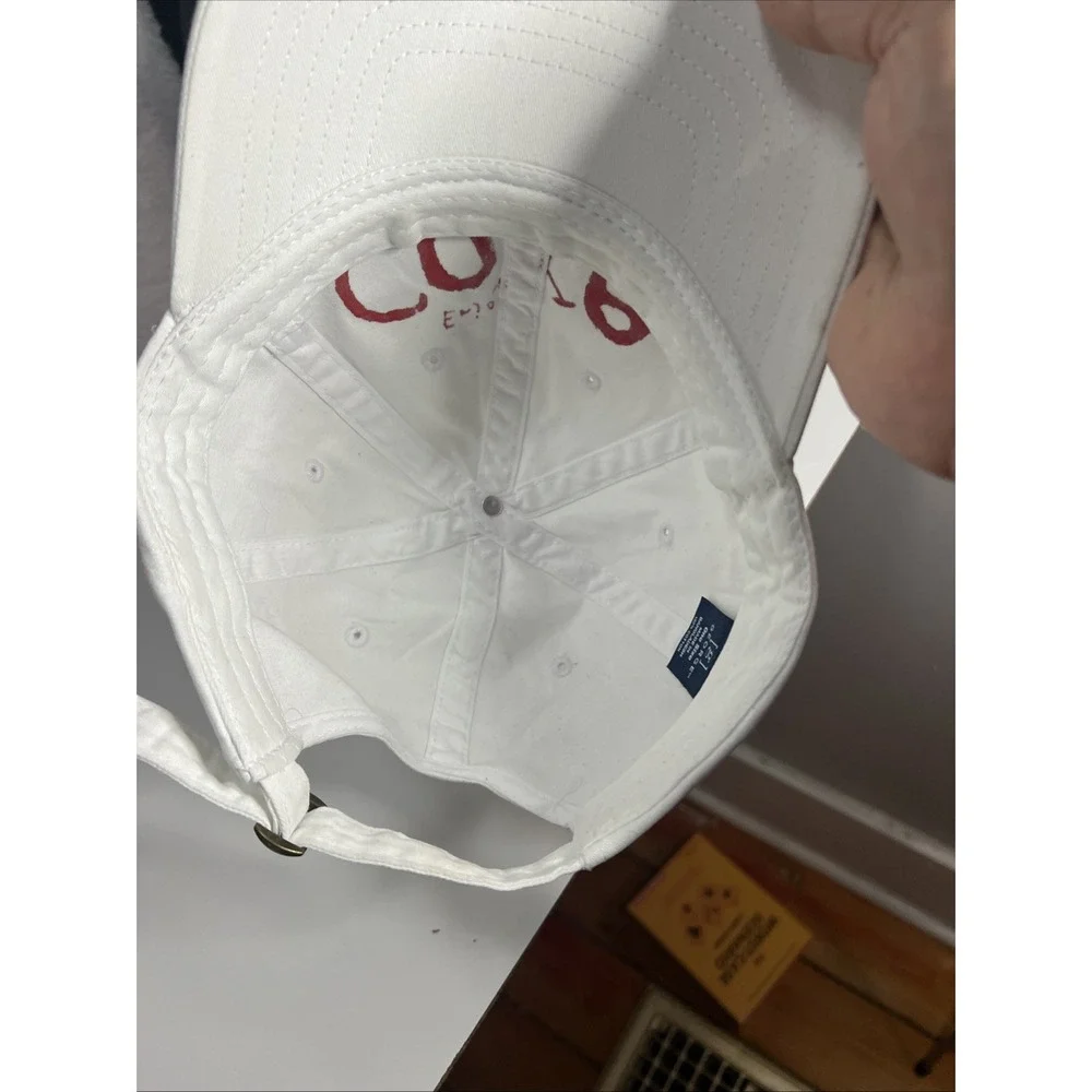 Coke‎ Hat. White Adjustable Strap Brand Is George. Funny. Frat. Collage