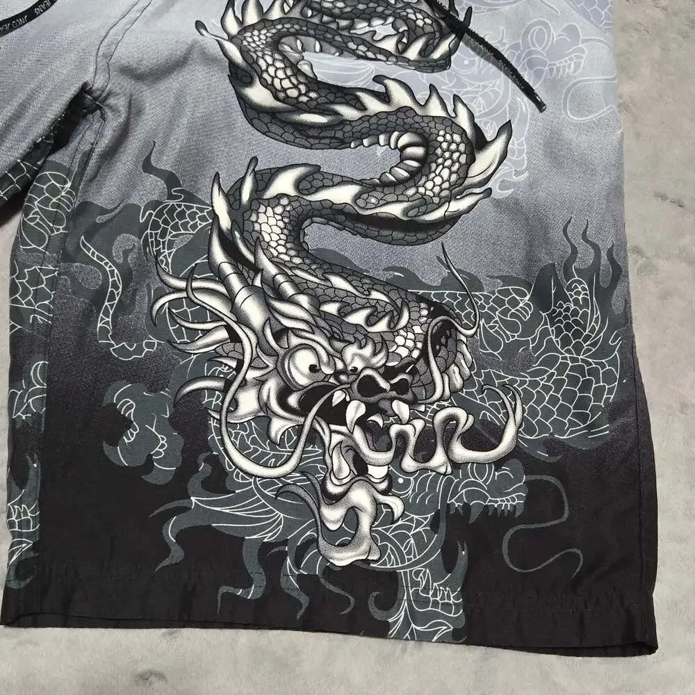 JNCO Jeans Men's Dragon Print Board Shorts