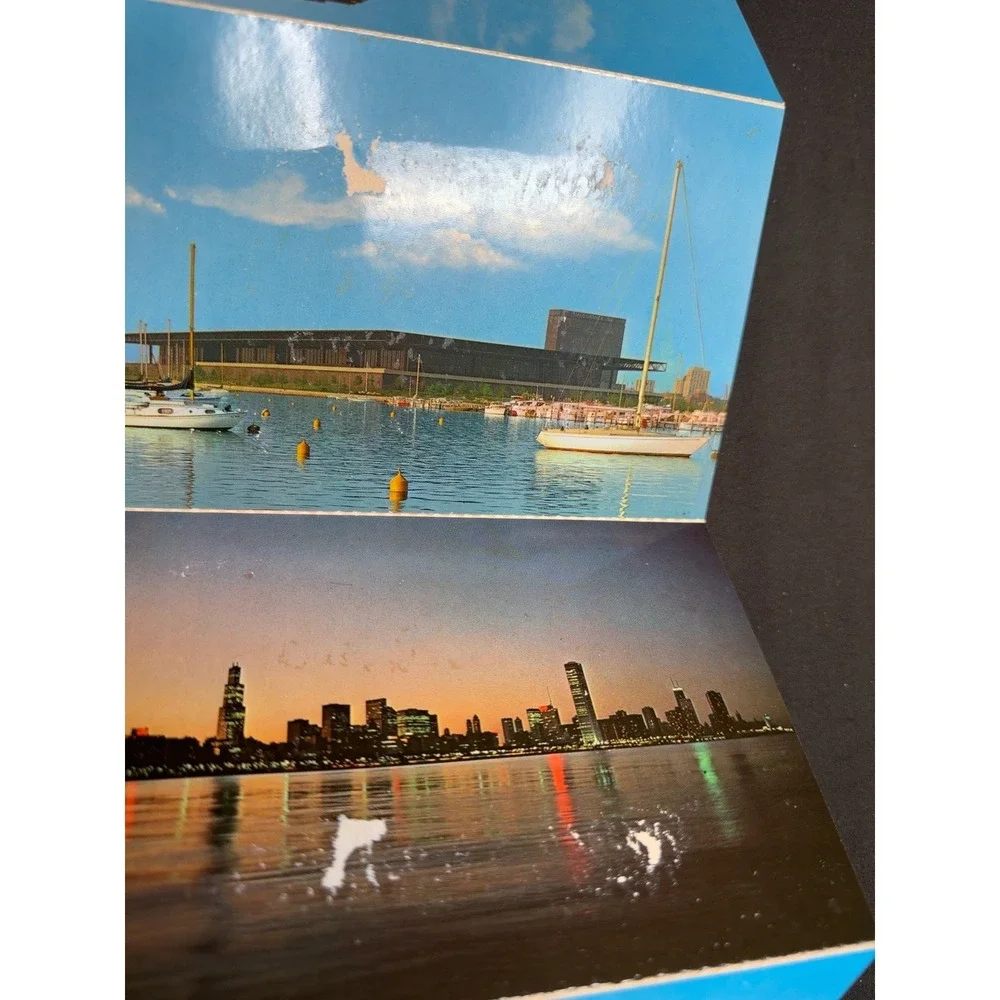 Vintage Chicago Windy City 9 Detachable Postcards Accordion Souvenir Booklet